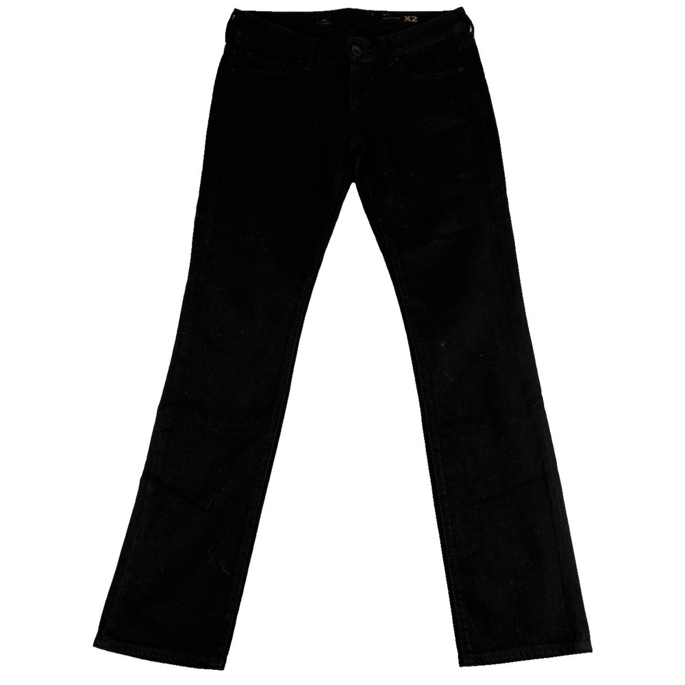 X2 Quality Skinny Jeans Womens 6 Black Denim Stretch Dark Wash Everyday Wear